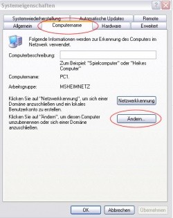 Computernamen anpassen