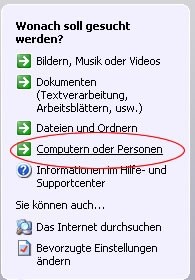 Computer und Personen suchen