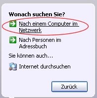 Computer im Netzwerk suchen